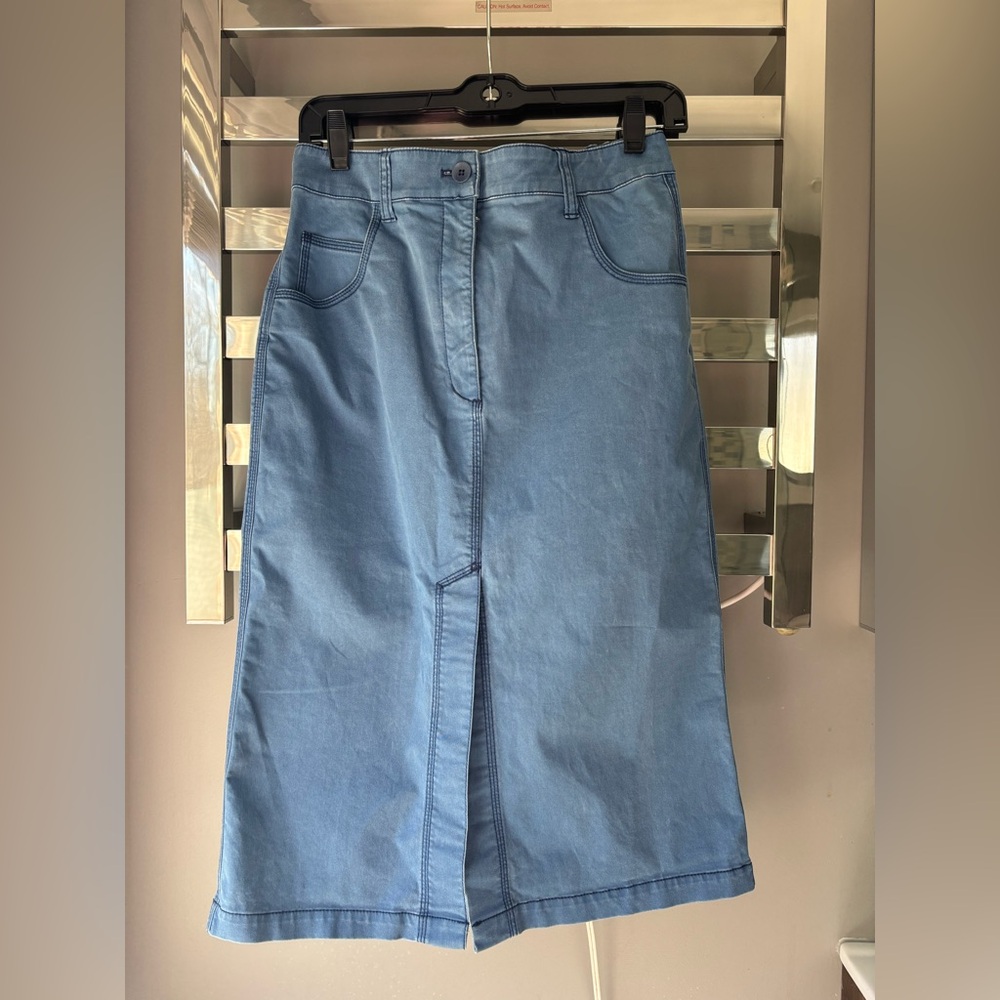Tibi cotton midi skirt
